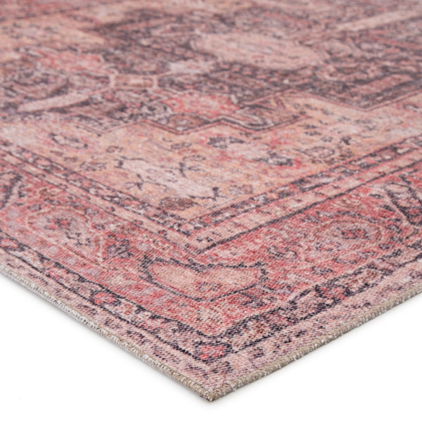 Bungalow Rose Machine Washable Carlita Oriental Pink Area Rug & Reviews Wayfair